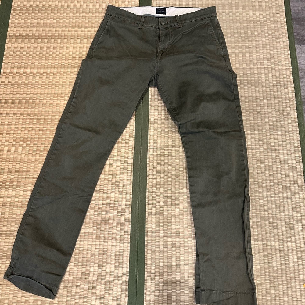 J Crew chinos 484 29x30 Slim Fit green